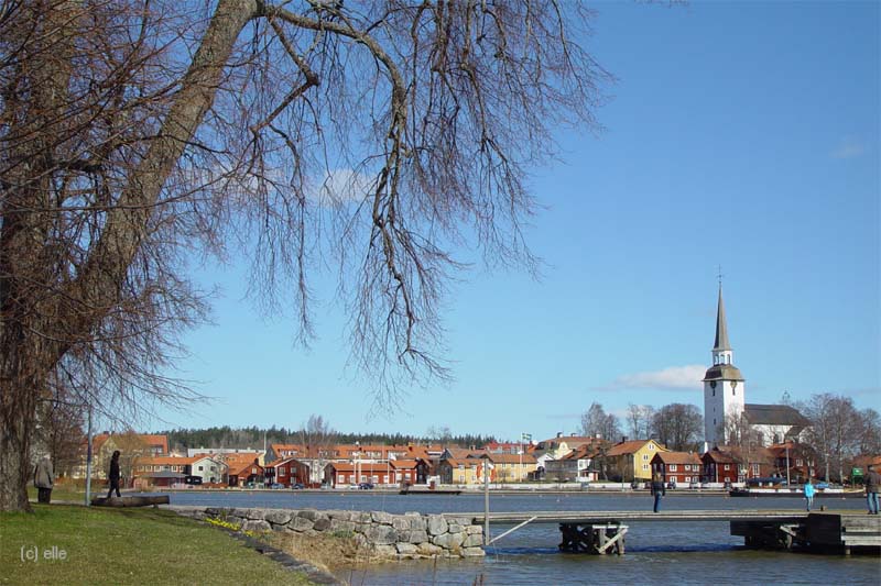 Blick vom Schloss auf Mariefred