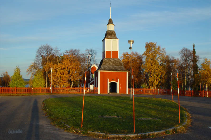 Jukkasjrvi - Kirche im Abendlicht