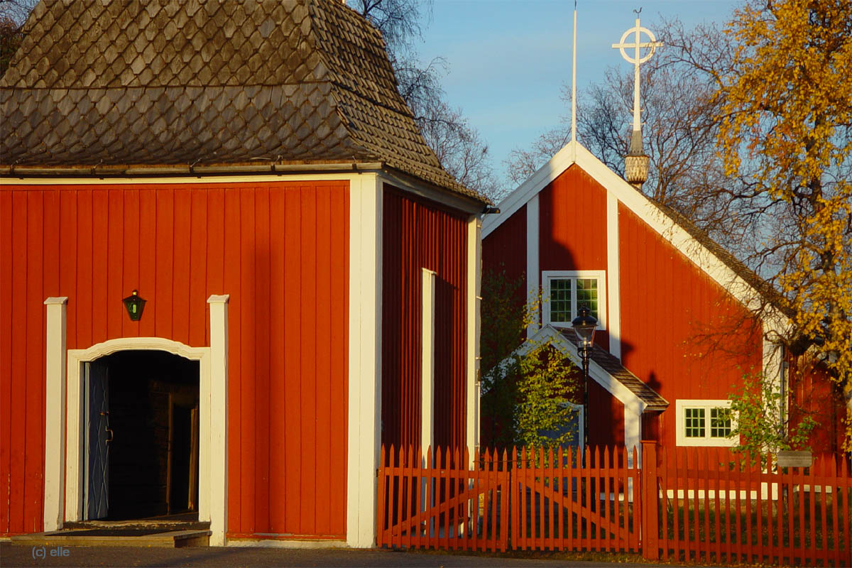 Jukkasjrvi - Kirche im Abendlicht