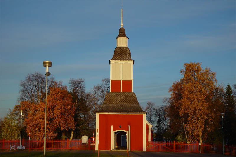 Jukkasjrvi - Kirche im Abendlicht