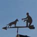 Mann f�ttert Hund