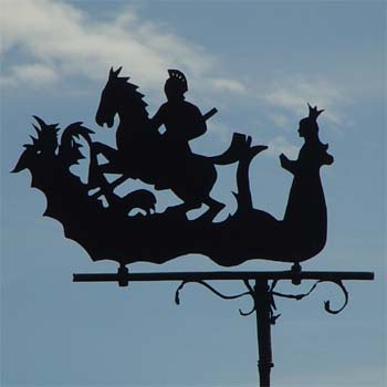 Drachen mit Drachent�ter und Prinzessin; Mythologie